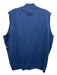 Peter Millar Size L Blue Cotton Blend Solid Quarter Zip Vest Men's Sweater Blue / L
