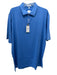 Peter Millar NWT Size XL Blue Synthetic Heathered Athletic Polo Short Sleeve Blue / XL