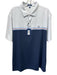 Peter Millar NWT Size XL Navy & White Synthetic Striped Polo Men's Short Sleeve Navy & White / XL