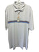 Peter Millar NWT Size XL White & Blue Synthetic Striped Polo Men's Short Sleeve White & Blue / XL