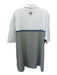 Peter Millar NWT Size XL White & Gray Synthetic Striped Athletic Short Sleeve White & Gray / XL