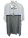 Peter Millar NWT Size XL White & Gray Synthetic Striped Athletic Short Sleeve White & Gray / XL