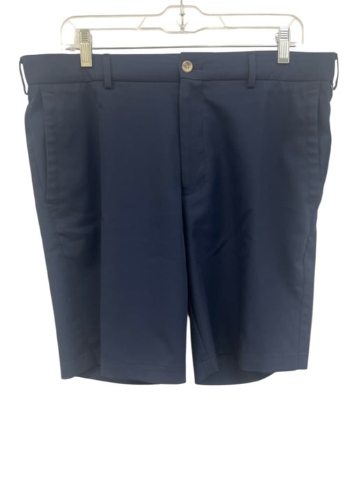 Peter Millar Size 34 Blue Synthetic Solid Athletic Khakis Men's Shorts Blue / 34