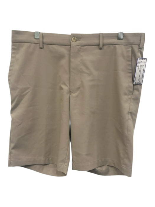 Peter Millar Size 34 Beige Synthetic Solid Athletic Khakis Men's Shorts Beige / 34