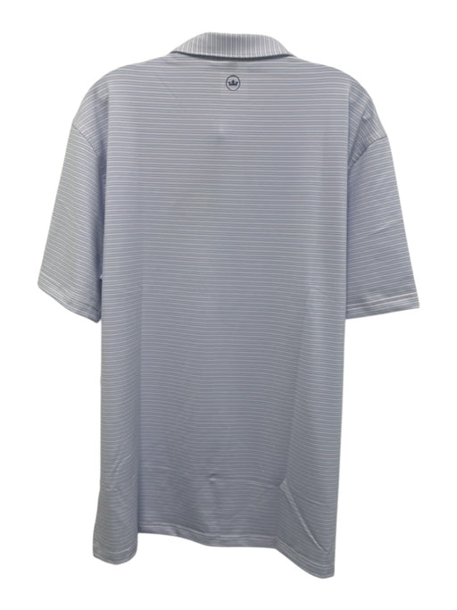 Peter Millar NWT Size XL Pink & Blue Synthetic Striped Polo Men's Short Sleeve Pink & Blue / XL