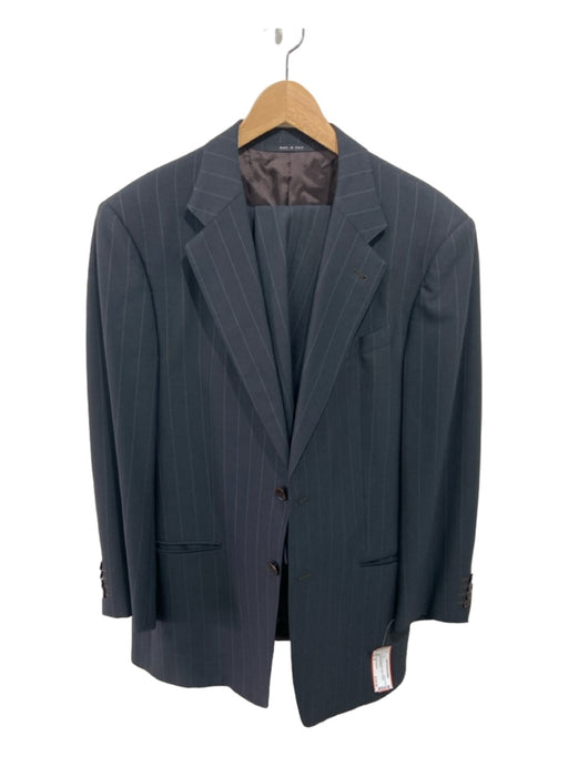 Armani Collezioni Grey & beige Wool Stripe 2 Button Men's Suit 42