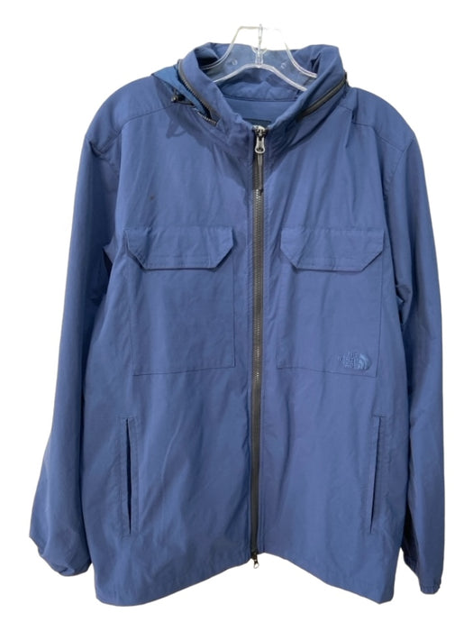The North Face Size L Blue Nylon Solid hood Men's Jacket L