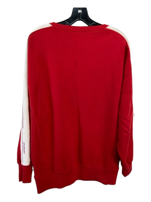 Givenchy Size S Red & White Cotton Solid Crewneck Men's Sweatshirt S