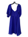 Moulinette Soeurs Size M Cobalt Blue Rayon 3/4 Sleeve Cold Shoulder V Neck Dress Cobalt Blue / M