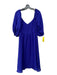 Moulinette Soeurs Size M Cobalt Blue Rayon 3/4 Sleeve Cold Shoulder V Neck Dress Cobalt Blue / M