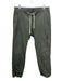 Vuori Size Large Green Cotton Blend Elastic Waistband Drawing Zip Pocket Pants Green / Large