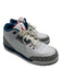 Nike Shoe Size 7Y White Navy Gray Leather High Top lace up Crackled Sneakers White Navy Gray / 7Y