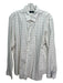 Theory Size XL White & Black Squares Button Down Front Men's Long Sleeve Shirt XL