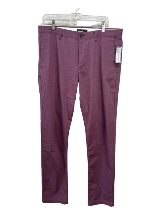 Theory Size 34 Plum Cotton Solid Zip Fly Men's Pants 34