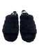 Ugg Shoe Size 7 Black shearling Elastic Ankle Open Toe Slipper Sandals Black / 7