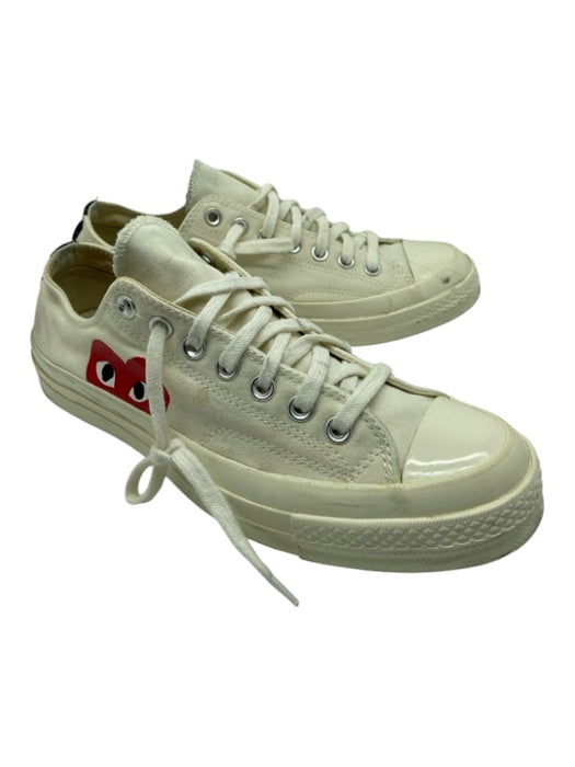 Converse x Comme Des Garcon Shoe Size 10 Cream, Red, Black Canvas Heart Sneakers Cream, Red, Black / 10