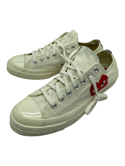 Converse x Comme Des Garcon Shoe Size 10 Cream, Red, Black Canvas Heart Sneakers Cream, Red, Black / 10