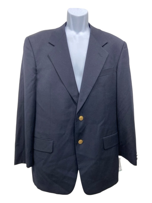 Valentino Navy Wool Blend Solid Vintage 2 Button Men's Blazer 42