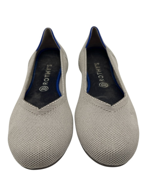 Rothy's Shoe Size 10.5 Gray Canvas Slip On Round Toe Flats Gray / 10.5