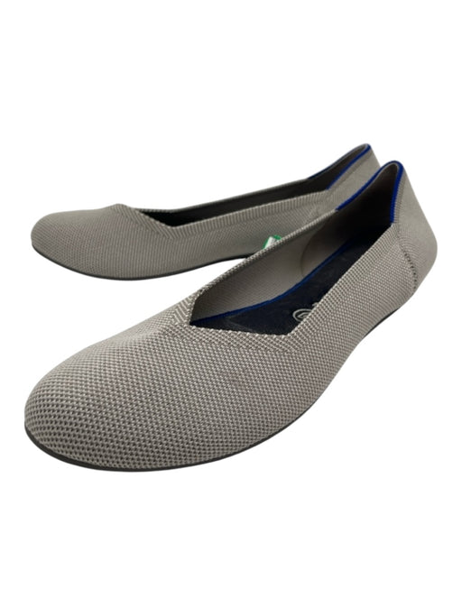 Rothy's Shoe Size 10.5 Gray Canvas Slip On Round Toe Flats Gray / 10.5