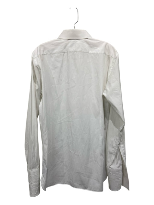 Tom Ford Size 42 White Cotton Solid Tuxedo Button Down Men's Long Sleeve Shirt 42