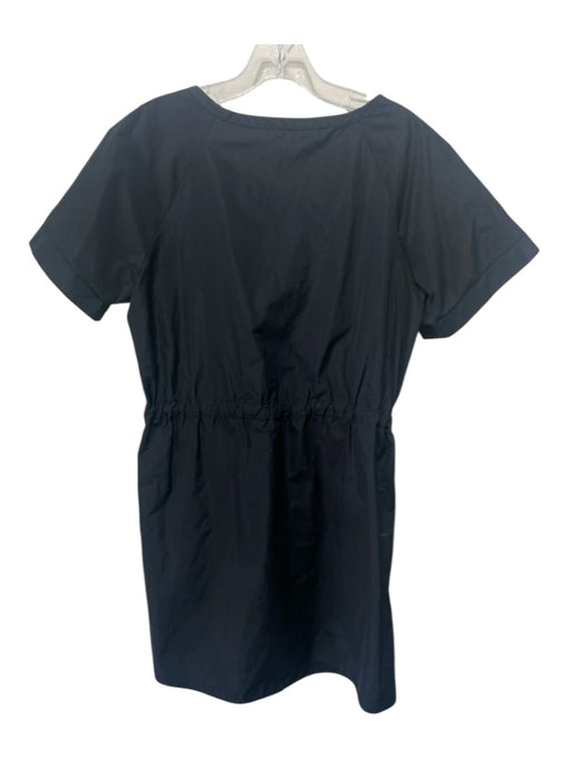 Jil Sander Navy Size 40 Black Polyester Short Sleeve Drawstring Waist Dress Black / 40