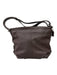 Coach Brown Leather Shoulder Bag Silver Hardware Zip Top Bag Brown / M