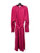 COS Size L Pink Cotton & Polyester Maxi Half Button Tunic Long Bell Sleeve Dress Pink / L