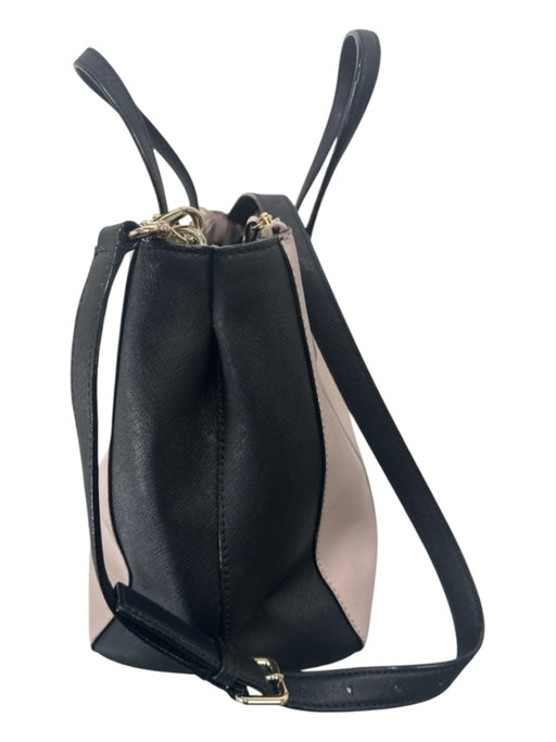 Kate Spade Nude & Black Coated Leather Crossbody & Hand Bag color block Bag Nude & Black / M