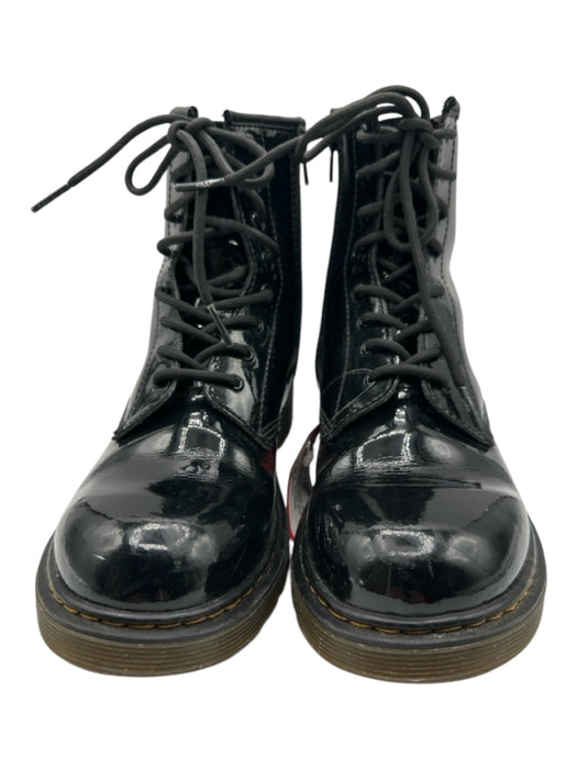 Dr Marten Shoe Size 6 Black Leather Laces Combat Inner Side Zip Boots Black / 6