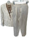 Scotch & Soda Size XS Cream Linen Blend High Waist Pleated Blazer Pant Set Cream / XS