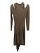 Stella McCartney Size 38/S Olive Green & Brown Cotton Blend Midi Dress Olive Green & Brown / 38/S