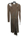 Stella McCartney Size 38/S Olive Green & Brown Cotton Blend Midi Dress Olive Green & Brown / 38/S