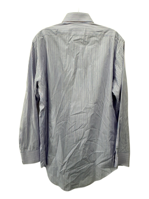 Sid Mashburn Size 15.5 Blue & Red Cotton Striped Button Up Long Sleeve Shirt Blue & Red / 15.5