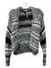 Free People Size XS Black, Gray, White Acrylic Blend Open Knit Cardigan Black, Gray, White / XS