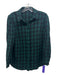 Tuckernuck Size Large Green & Black Cotton Checked Long Sleeve Top Green & Black / Large