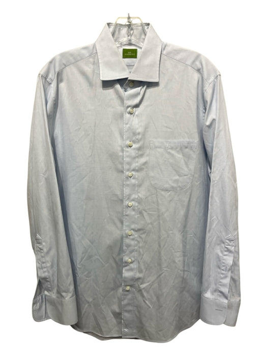 Sid Mashburn Size 15.5 Light blue Cotton Solid Button Up Men's Long Sleeve Shirt Light blue / 15.5