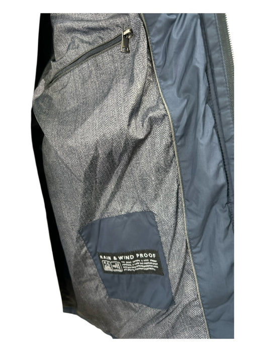 Balmain Size 46 Navy Synthetic Solid Puffer Zip Up Men's Jacket Navy / 46