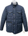 Balmain Size 46 Navy Synthetic Solid Puffer Zip Up Men's Jacket Navy / 46