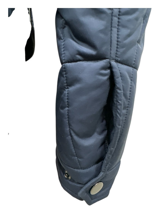 Balmain Size 46 Navy Synthetic Solid Puffer Zip Up Men's Jacket Navy / 46