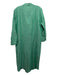 Pomander Place Size M Green COTTON & LINEN Button Down Side Pockets Midi Dress Green / M