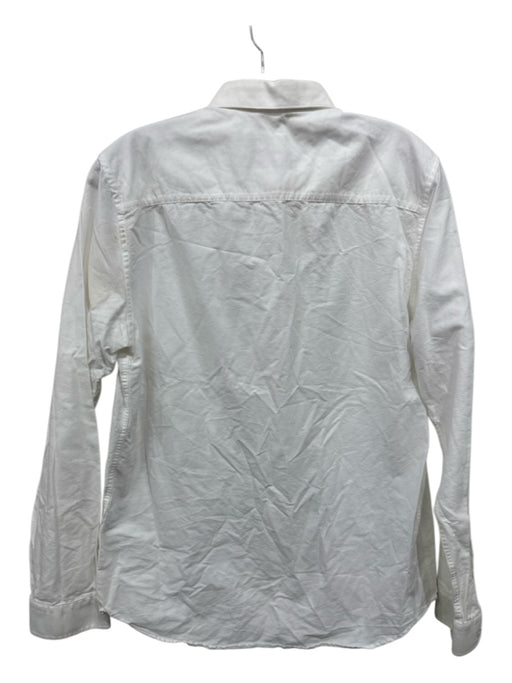 AMI Size 41 White Cotton Solid Button Up Men's Long Sleeve Shirt White / 41