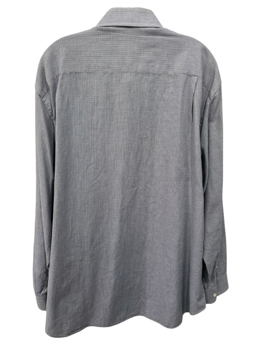 Brioni Size L White & Multi Cotton All Over Print Button Down Long Sleeve Shirt White & Multi / L