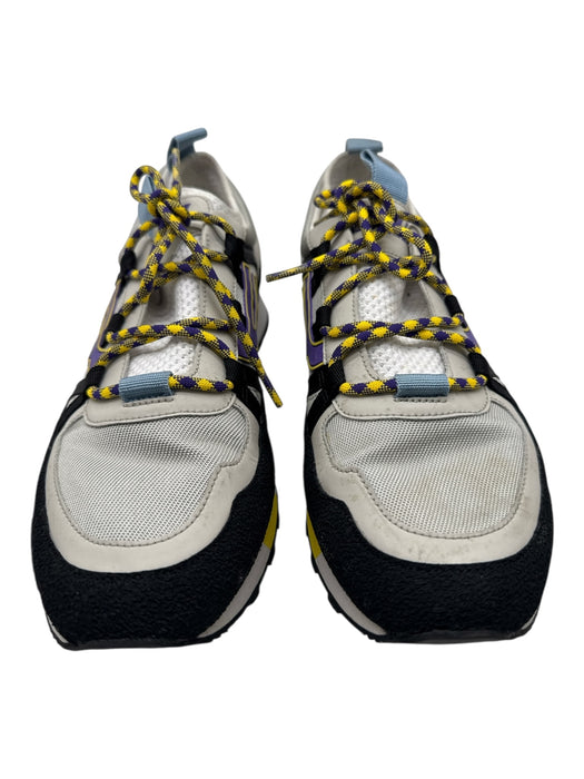 Burberry AS IS Black & Multi-Color Synthetic Low Top Men's Shoes Black & Multi-Color