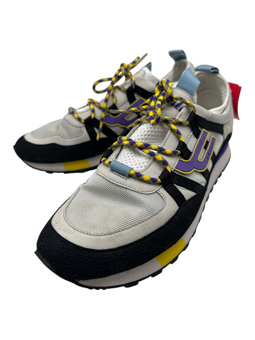 Burberry AS IS Black & Multi-Color Synthetic Low Top Men's Shoes Black & Multi-Color