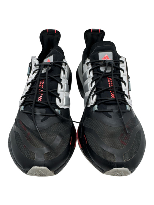 Adidas Shoe Size 11.5 Black & Silver Synthetic Zipper Details Sneaker Shoes Black & Silver / 11.5