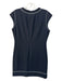 Theory Size 6 Black & White Triacetate Sleeveless Contrast Stiching Shift Dress Black & White / 6