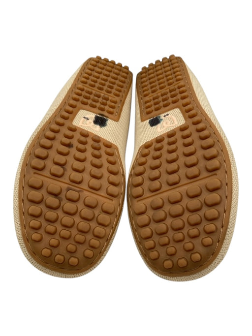 Rothy's Shoe Size 7 Beige Synthetic Knit Square Toe Top stitch Rubber Sole Flats Beige / 7