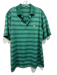 Masters Size Est M Green & White Synthetic Striped Athletic Polo Short Sleeve Green & White / Est M