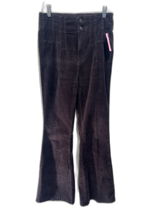 We The Free Size 29 Dark Brown Cotton Corduroy High Rise Zip Fly Flare Leg Pants Dark Brown / 29